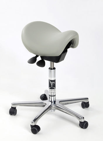 Cutdown Saddle in Silver Pearl