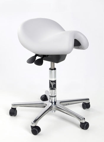 Large Saddle in White